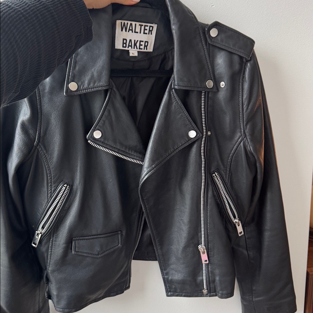 Walter Baker Liz leather cropped jacket
